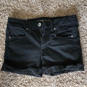 Black Jean Shorts American Eagle Midi